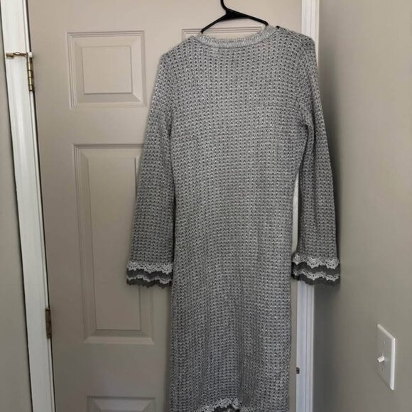 Like new women's silver Moda International vintage duster size XS - Picture 2 of 5